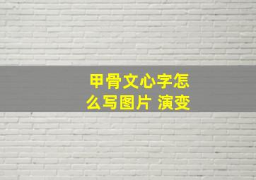 甲骨文心字怎么写图片 演变